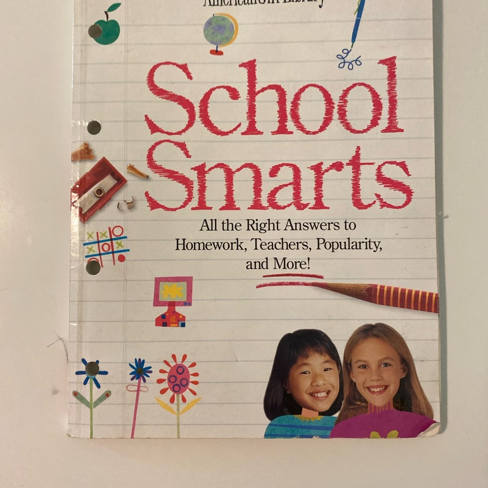 American Girl School Smarts Book with Red and Blue Accents